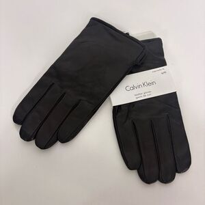 New Calvin Klein Black Leather Men's Gloves Size XL